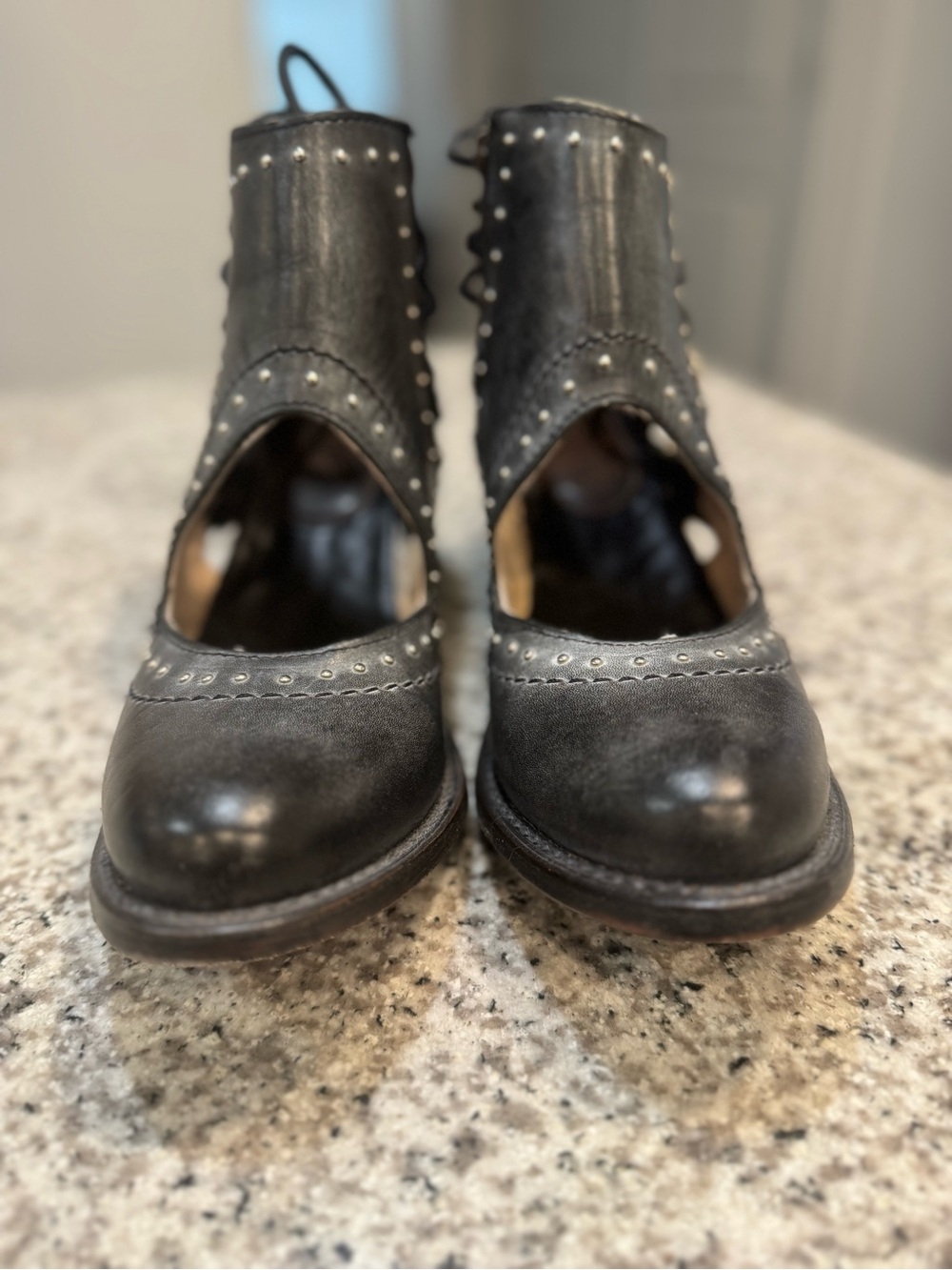 NEW Freebird Desert Black Studded Cutout Ankle Booties